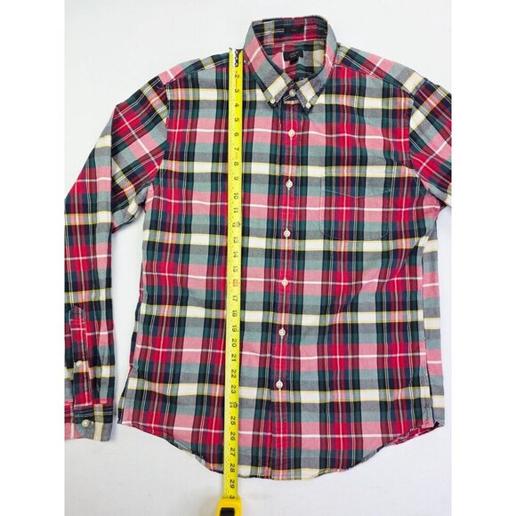 J. Crew Slim Oxford Size Large Mens Multi Check Button Down Long Sleeve Shirt - Picture 9 of 10